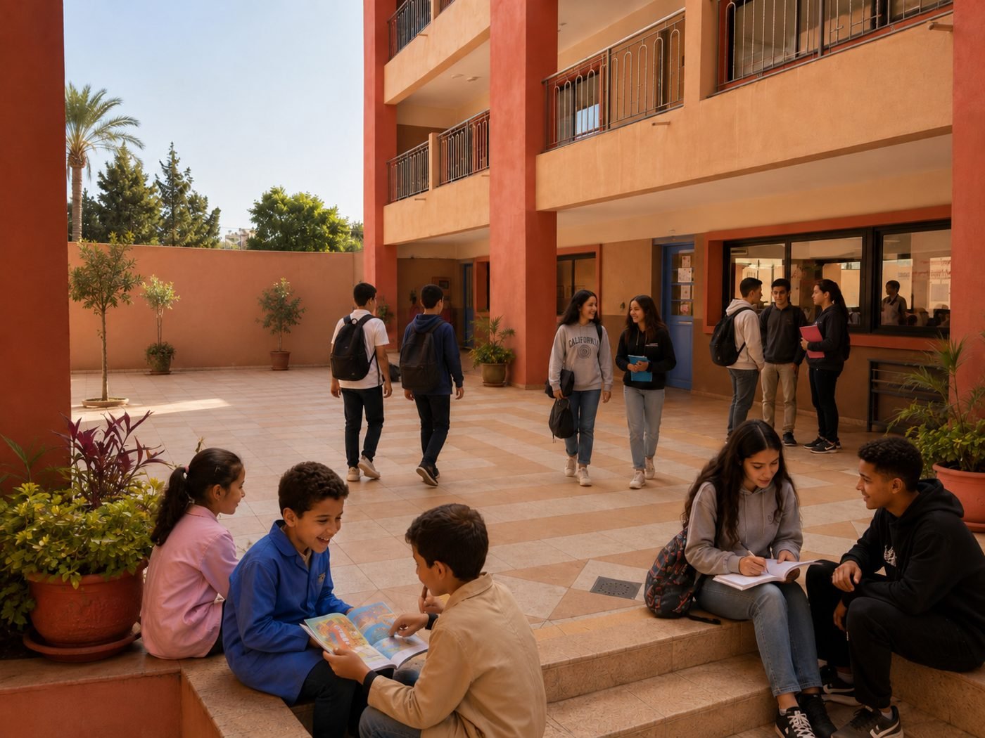 La cour et la vie scolaire à SchoolPlus
